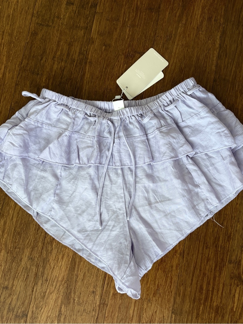 Aralina NWT Loungewear Shorts Swim Cover Shorts Lavender Ruffles Nighty Shorts M - Picture 4 of 11